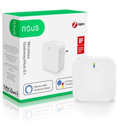 Gudrās mājas Interfeiss(Bridge) starp ZigBee un Wi-Fi ierīcēm Smart Home Gateway E1, NOUS цена и информация | Drošības sistēmas, kontrolieri | 220.lv