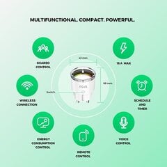 SMART Wi-Fi ligzda (2gab. kompl.) A1, 3450W, TUYA / Smart Life, NOUS cena un informācija | Elektrības slēdži, rozetes | 220.lv