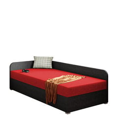 Кровать Draban 90x200 см, темно-серый/красный цвет цена и информация | Кровати | 220.lv