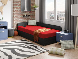 Кровать Draban 90x200 см, темно-серый/красный цвет цена и информация | Кровати | 220.lv