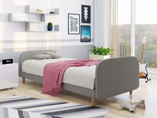 Кровать Moriba 3 90x200см, серая цена и информация | Кровати | 220.lv