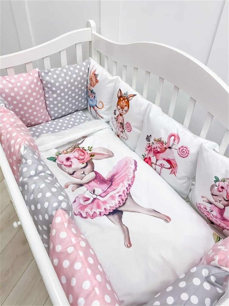 Gultas veļas komplekts gultiņai Happy Dance cena un informācija | Bērnu gultas veļa | 220.lv