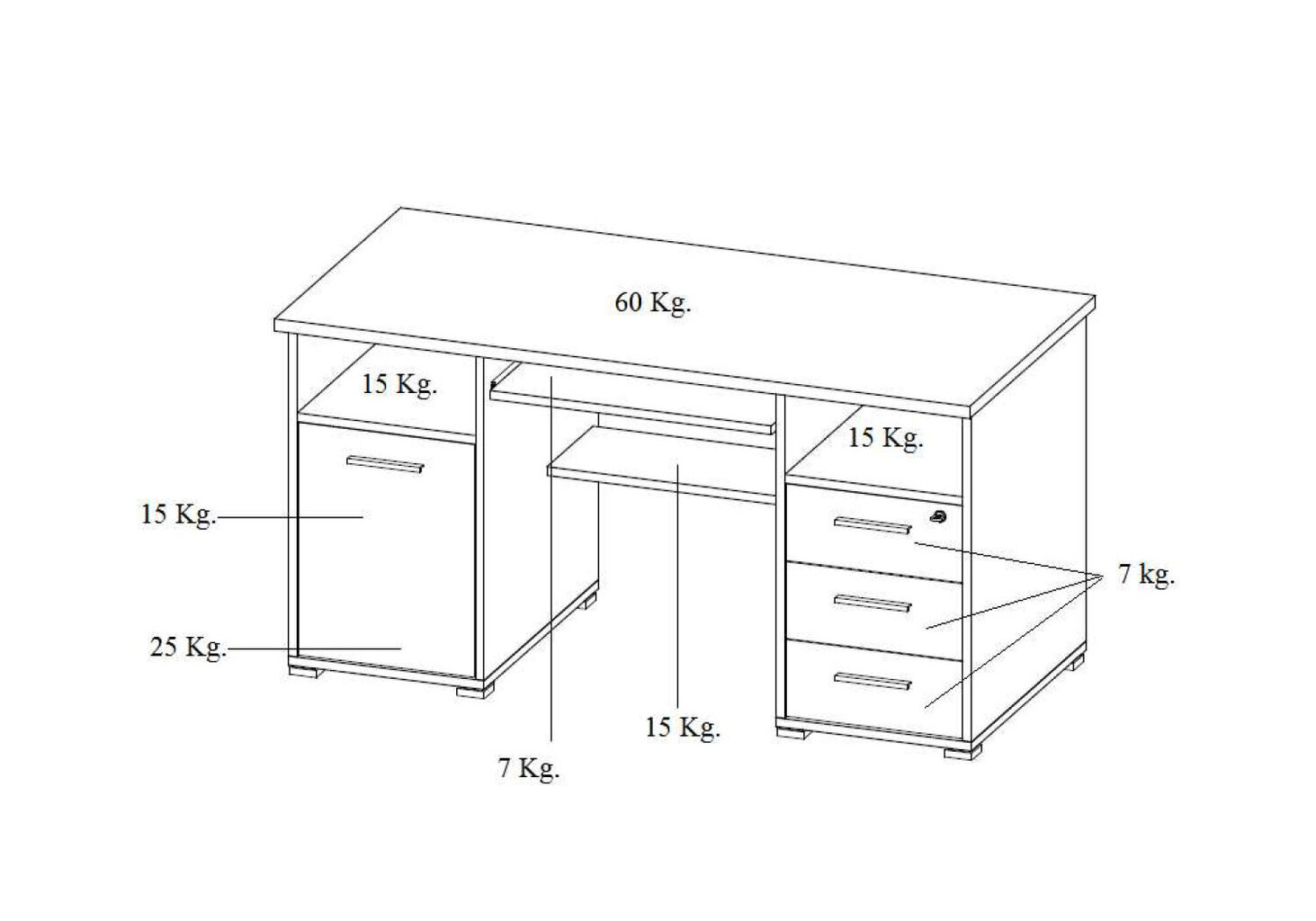 Rakstāmgalds Desk 144, tumši pelēks cena un informācija | Datorgaldi, rakstāmgaldi, biroja galdi | 220.lv