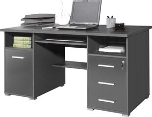 Rakstāmgalds Desk 144, tumši pelēks цена и информация | Компьютерные, письменные столы | 220.lv