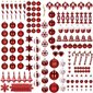 Ziemassvētku eglītes rotājumu komplekts - sarkans cena un informācija | Eglīšu rotājumi | 220.lv