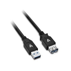 V7 V7U3.0EXT-2M-BLK-1E, USB-A, 2 m cena un informācija | Adapteri un USB centrmezgli | 220.lv