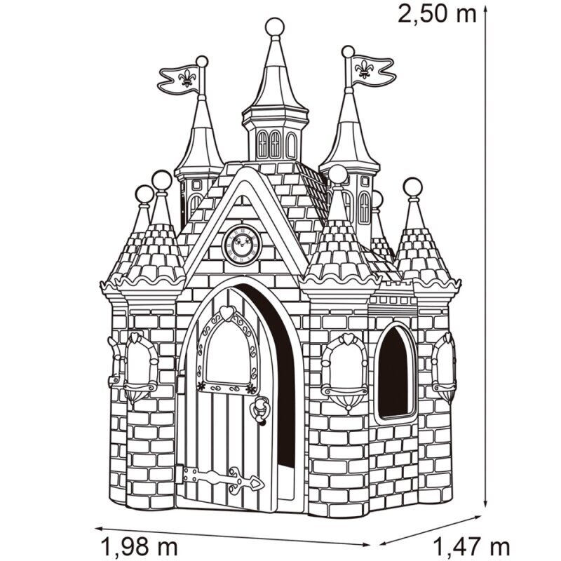 Liela dārza māja - Princess Palace цена и информация | Bērnu rotaļu laukumi, mājiņas | 220.lv