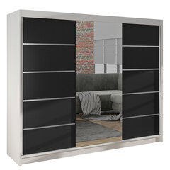 Шкаф Geneva VI, белый/черный цвет цена и информация | Шкафы | 220.lv