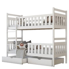 Divstāvu gulta Monika 90x190cm, balta cena un informācija | Bērnu gultas | 220.lv