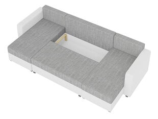 Universālais stūra dīvāns Astana U, balts/pelēks цена и информация | Угловые диваны | 220.lv