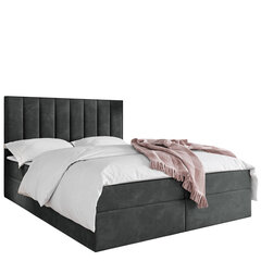 Двуспальная кровать Hugo 180x200 см, серая цена и информация | Кровати | 220.lv