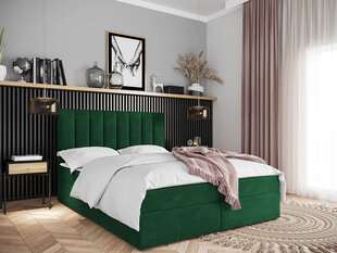 Divvietīga gulta Hugo 160x200cm, zaļa цена и информация | Кровати | 220.lv