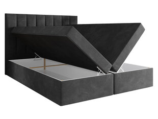 Divvietīga gulta Hugo 140x200 cm, tumši pelēka цена и информация | Кровати | 220.lv