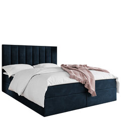 Двуспальная кровать Hugo 140x200 см, синяя цена и информация | Кровати | 220.lv