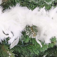 Декоративная лента для елки, белая, 300 см цена и информация | Рождественские украшения | 220.lv
