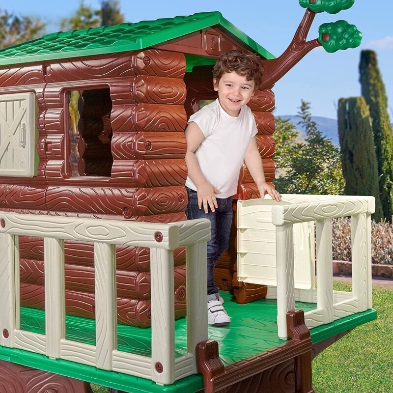 Bērnu dārza mājiņa koka virsotnē cena un informācija | Bērnu rotaļu laukumi, mājiņas | 220.lv