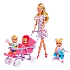 Mamma lelle ar trim maziem bērniem - Steffi Love cena un informācija | Rotaļlietas meitenēm | 220.lv