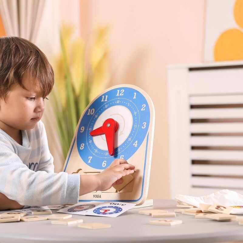Koka mācību pulkstenis — Viga cena un informācija | Rotaļlietas zīdaiņiem | 220.lv
