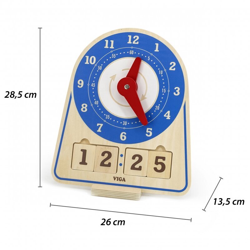 Koka mācību pulkstenis — Viga cena un informācija | Rotaļlietas zīdaiņiem | 220.lv
