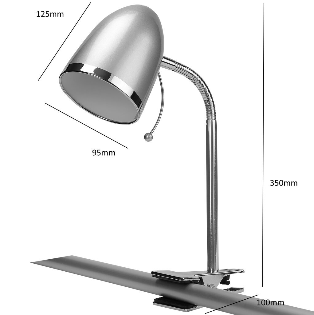 Galda lampa G.LUX GD-2819-C, pelēka cena un informācija | Galda lampas | 220.lv