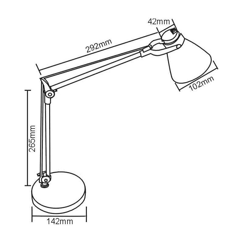 Galda lampa G.LUX GD-2604, melna цена и информация | Galda lampas | 220.lv