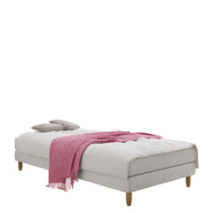 Кровать Moriba 90x200 см, светло-серая цена и информация | Кровати | 220.lv