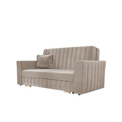 Dīvāns-gulta Clivia Glam 3, smilškrāsas цена и информация | Диваны | 220.lv
