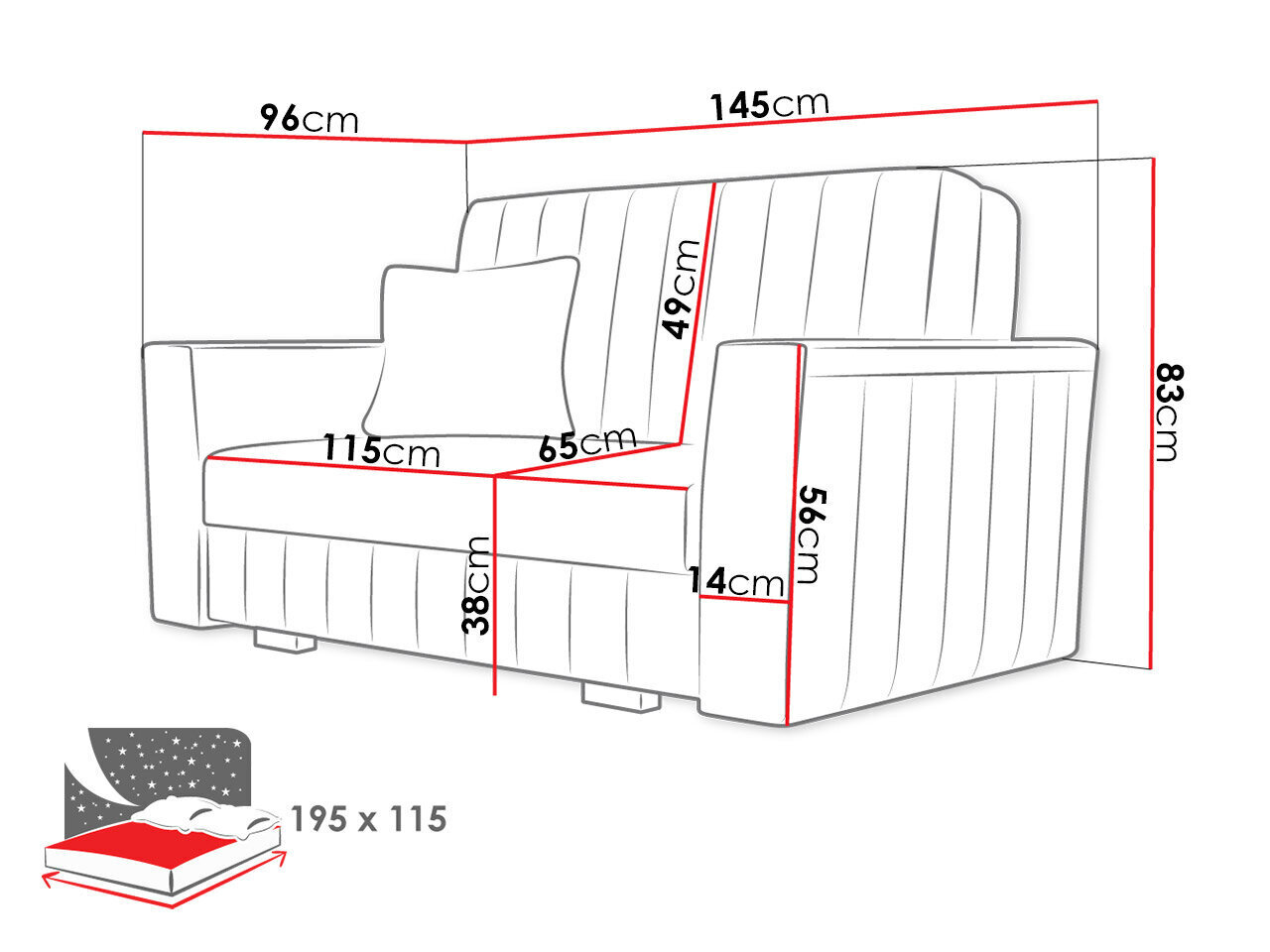 Dīvāns-gulta Clivia Glam 2, gaiši pelēks цена и информация | Dīvāni | 220.lv