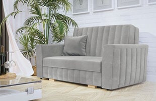 Dīvāns-gulta Clivia Glam 2, gaiši pelēks цена и информация | Диваны | 220.lv