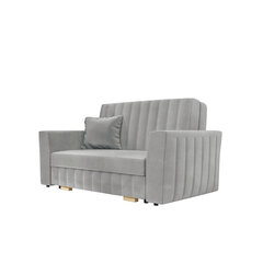 Dīvāns-gulta Clivia Glam 2, gaiši pelēks cena un informācija | Dīvāni | 220.lv