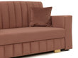 Dīvāns-gulta Clivia Glam 2, gaiši pelēks цена и информация | Dīvāni | 220.lv