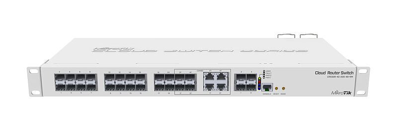 Mikrotik CRS328-4C-20S-4S+RM|Type L2|Rack 1U|4x10/100/1000BASE-T/SFP combo|20xSFP|4xSFP+|1xRJ45|CRS328-4C-20S-4S+RM цена и информация | Adapteri un USB centrmezgli | 220.lv