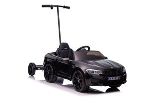BMW M5 elektroauto ar papildu platformu, krāsots melnā krāsā cena un informācija | Bērnu elektroauto | 220.lv