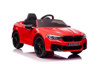 BMW M5 SX2118 vienvietīgs elektroauto bērniem, sarkans cena un informācija | Bērnu elektroauto | 220.lv