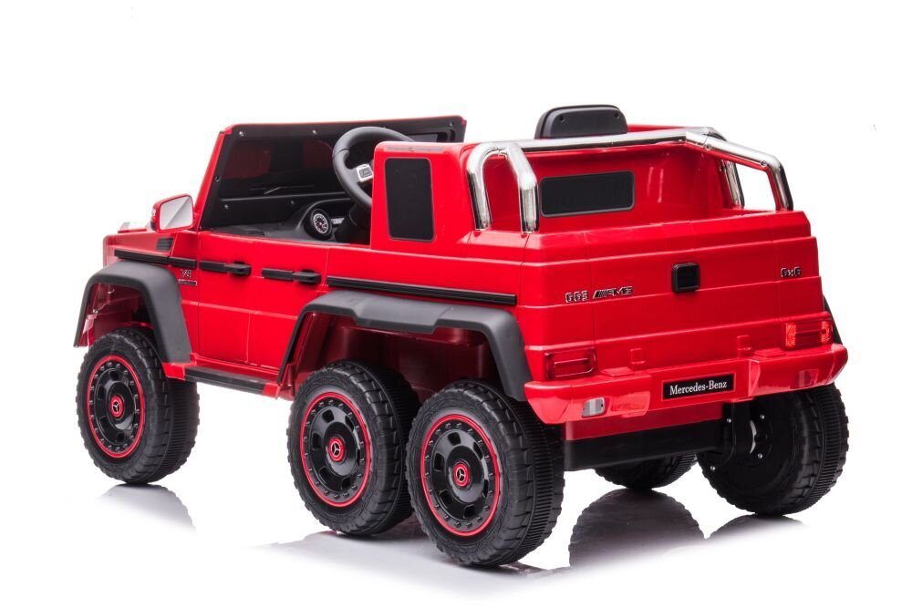 Mercedes G63 6x6 elektriskais auto bērniem, sarkans цена и информация | Bērnu elektroauto | 220.lv