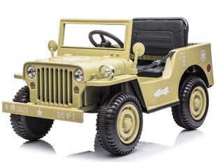 Willys Military SUV apvidus auto bērniem, bēšs cena un informācija | Bērnu elektroauto | 220.lv