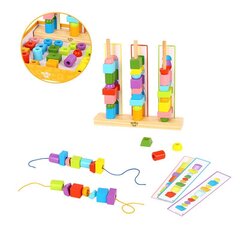 Деревянный пазл с формами и цветами - Tooky Toy цена и информация | Игрушки для малышей | 220.lv