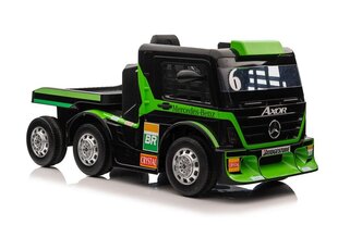 Mercedes XMX622B LCD одноместный электромобиль с прицепом, зеленый цена и информация | Электромобили для детей | 220.lv