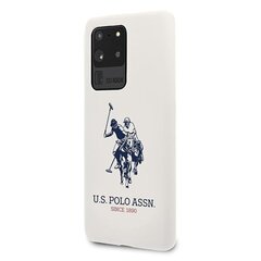 Чехол US Polo USHCS69SLHRWH для Samsung Galaxy S20 Ultra G988, белый цена и информация | Чехлы для телефонов | 220.lv