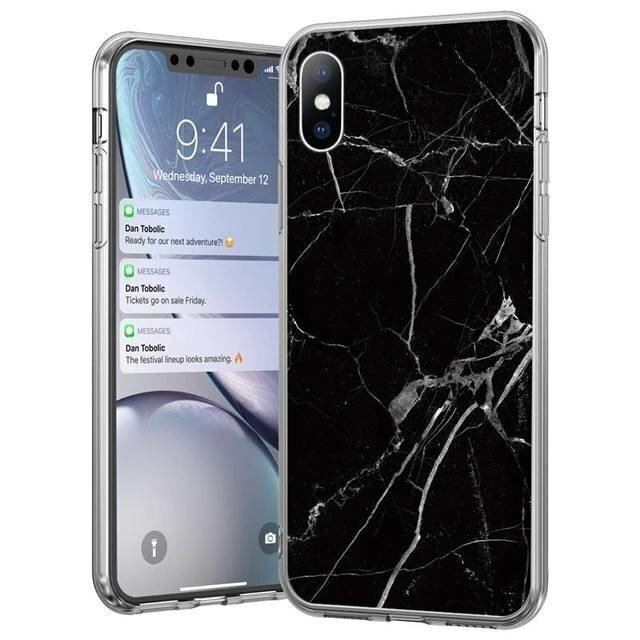 Wozinsky Marble TPU Case paredzēts Xiaomi Mi 10 Lite, melns cena un informācija | Telefonu vāciņi, maciņi | 220.lv