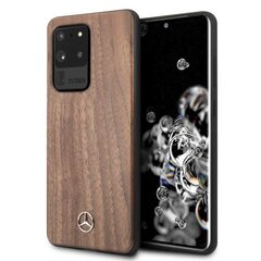 Mercedes MEHCS69VWOLB S20 Ultra G988 hard case brązowy/brown Wood Line Walnut cena un informācija | Telefonu vāciņi, maciņi | 220.lv