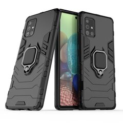 Ring Armor Case Kickstand Tough Rugged Cover, paredzēts Samsung Galaxy A71 5G, melns cena un informācija | Telefonu vāciņi, maciņi | 220.lv