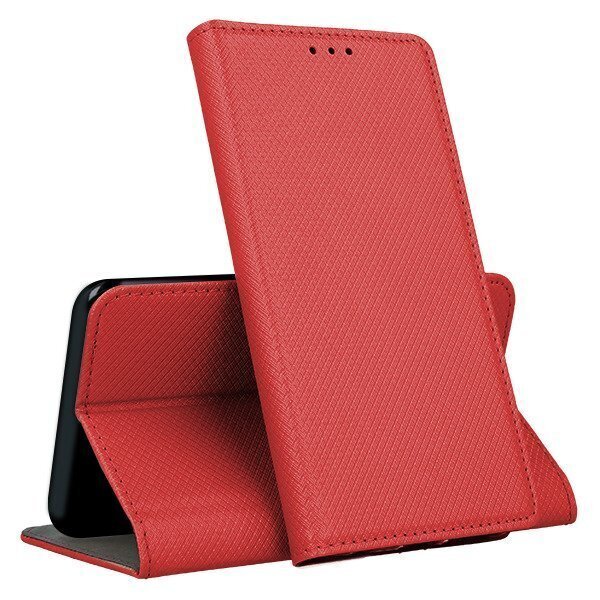 Mocco Smart Magnet Book Case Grāmatveida Maks Telefonam Xiaomi Poco F3 Sarkans цена и информация | Telefonu vāciņi, maciņi | 220.lv