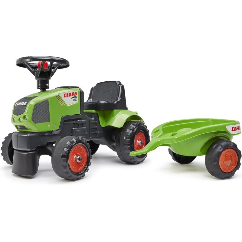 Bērnu traktors ar piekabi - Baby Claas Axos 310, zaļš цена и информация | Rotaļlietas zēniem | 220.lv