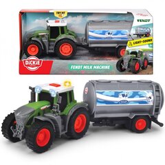 Dickie lauksaimniecības traktors ar piena mašīnu, 26 cm cena un informācija | Dickie toys Rotaļlietas, bērnu preces | 220.lv
