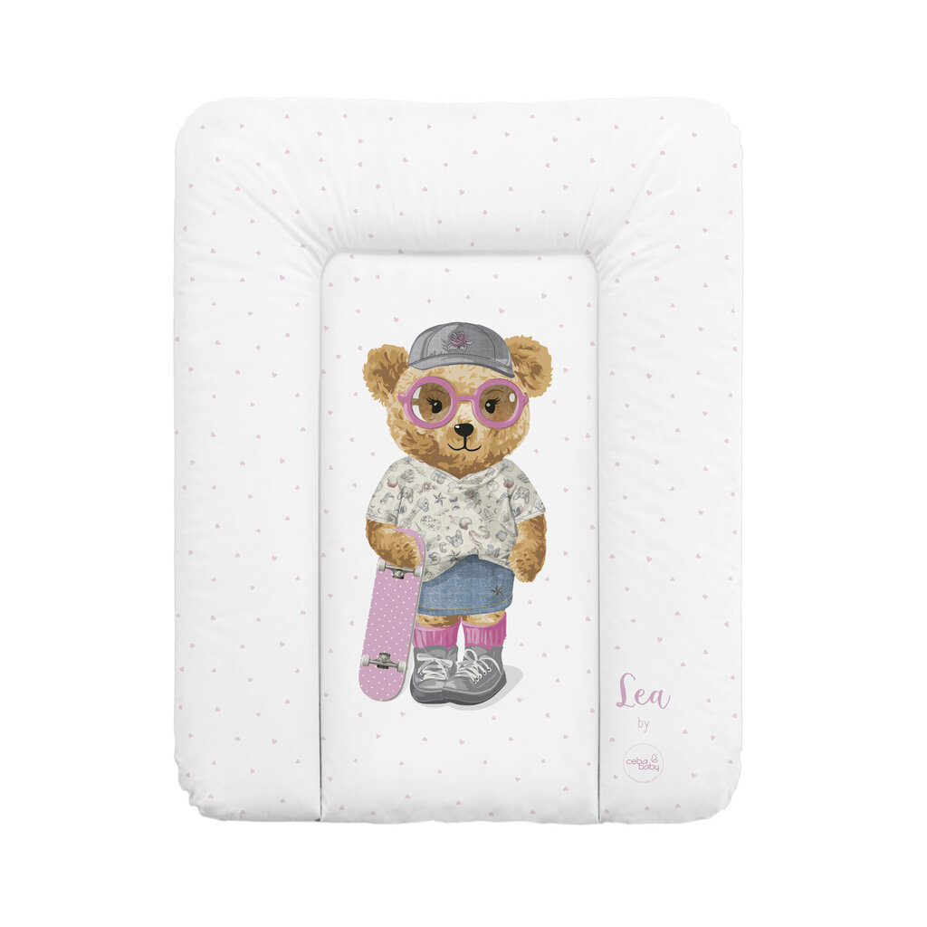 CebaBaby pārtinamais paklājiņš Fluffy Puffy Lea 70x50cm W-143-132-684 cena un informācija | Pārtinamās virsmas un autiņi | 220.lv