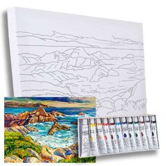 Gleznotāja komplekts "Vētrainā jūra" 60x40cm cena un informācija | Modelēšanas un zīmēšanas piederumi | 220.lv