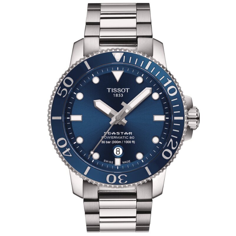 Vīriešu pulkstenis Tissot Seastar 1000 Powermatic 80 T120.407.11.041.03 цена и информация | Vīriešu pulksteņi | 220.lv