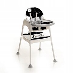 PrimaboBo Star daudzfunkcionālais galda krēsls 3in1, melns kaina ir informacija | Bērnu krēsliņi un bērnu galdiņi | 220.lv