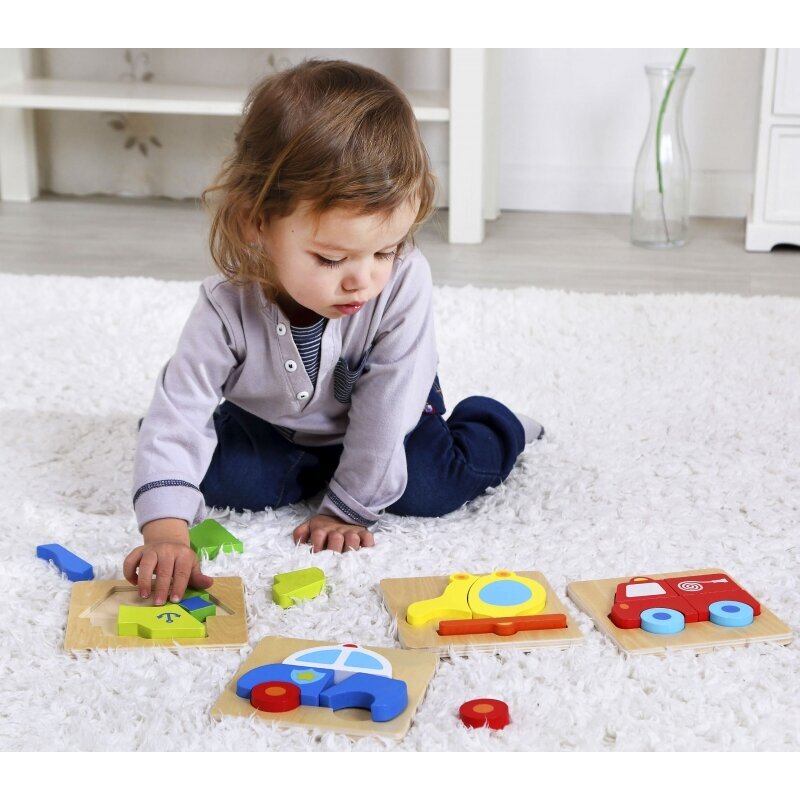 Tooky Toy Mini koka puzle, kuģis цена и информация | Rotaļlietas zīdaiņiem | 220.lv
